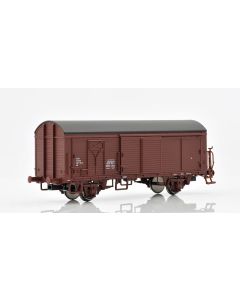 Topline Godsvogner, NMJ Topline model of the NSB His 210 2 198-9 boxcar type 1 with wooden roof and brakeman`s platform., NMJT504.103